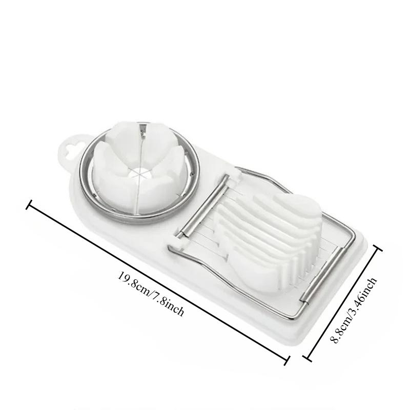 Stainless Steel Egg Sectioner - Multifunctional Egg Cutter/Slicer,Flower-Shape Cutter Mold,Luncheon Meat Cutter,Kitchen Gadgets