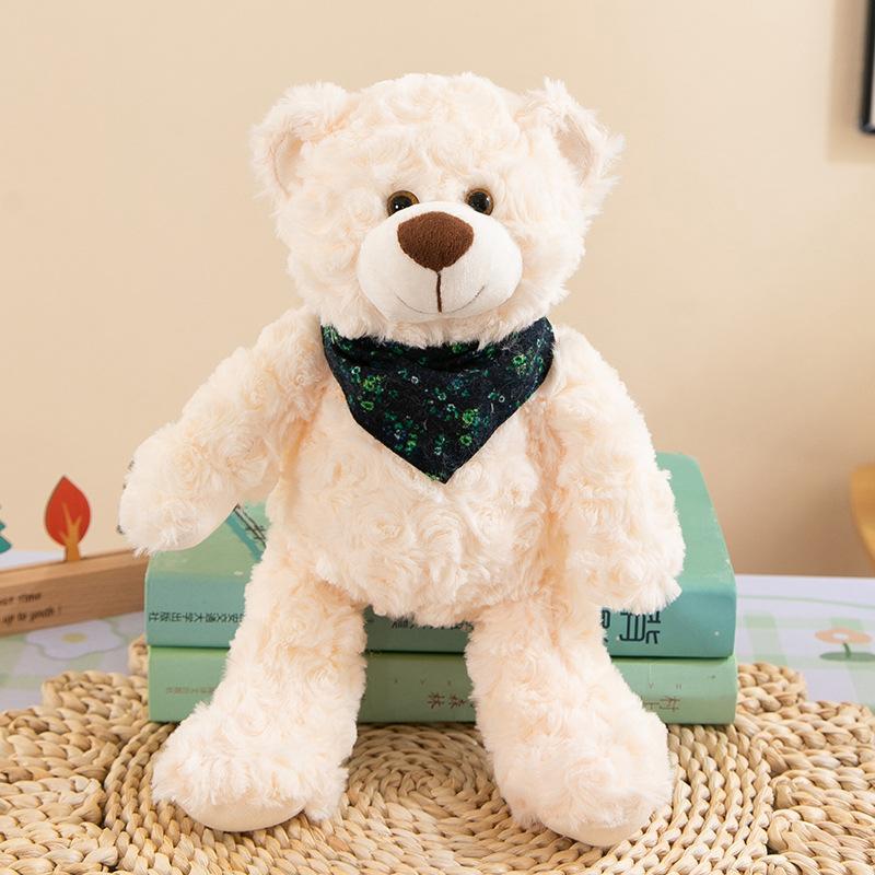 Кукла мишка тедди обнимает цветок плюшевая игрушка пара мишек кукла мишка любви подарок для признания кукла мишка 30cm  0.16kg