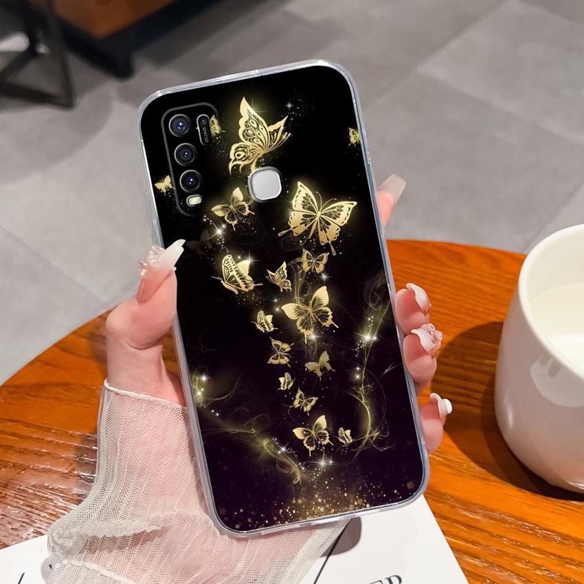 

Для Vivo Y91 Y91C Y75 Y78 Y50 Y67 Y73 Y55 Чехол для телефона Симпатичный узор девушки Прозрачный Мягкий силиконовый Противоударный Защитный чехол Для корпуса мобильного телефона Vivo Vivo Z6