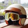 Unisex Retro 3C Motorcycle Helmet: Warm, High-Style, 3/4 Coverage for All Seasons