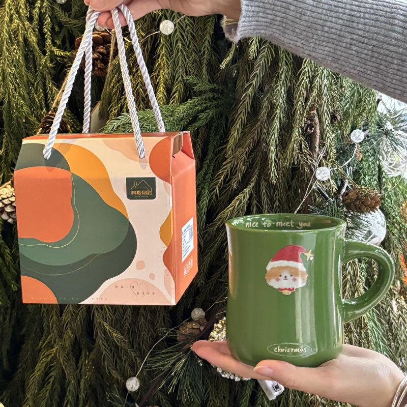 Home Style Christmas Ceramic Mug Gift Set High value Water Cup Coffee Cup Holiday Souvenir