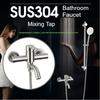 Wall Mounted Stainless Steel Shower Faucet Shower Accessories Hot and Cold Water Bathtub Faucet Household Bathroom Faucets