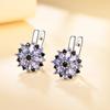 2023 New Natural Blue Tanzanite Flower Design Fine Jewelry Set 925 Sterling Silver Ring Earring for Women Nice Gift