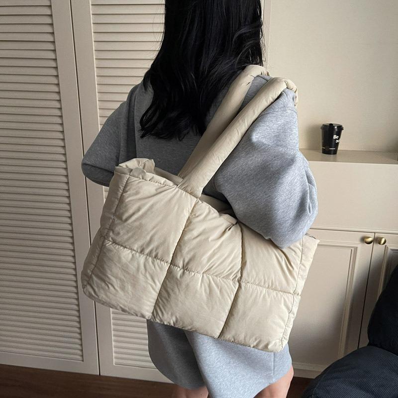 New trendy underarm shoulder bag casual large-capacity cotton clothing bag women's portable cloud tote bag