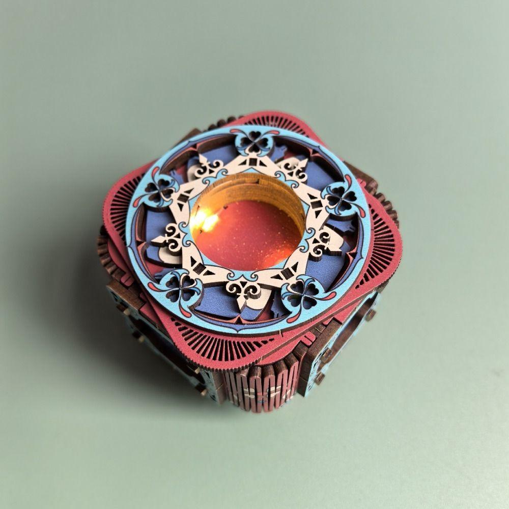 Modellkészlet Zenedoboz Fa Rejtvények Kézzel Összeszerelhető Gyűrűs Doboz Gyerek Játék 3D Rejtvény Zenedoboz Tinédzser