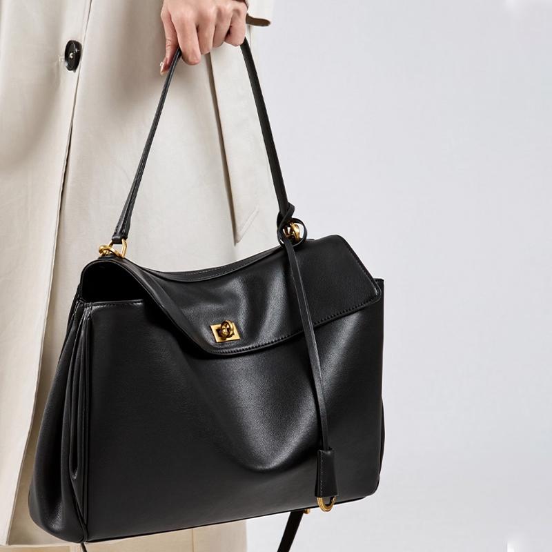 Damen Umhängetasche unter dem Arm aus Rindsleder Damen Luxus Designer Tragbare Handtaschen Damen Arbeit Pendeln Retro Weiche Rindsleder Taschen