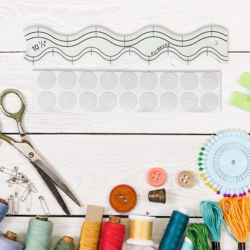 Quilters Ruler Clear Acrylic Wavy Patchwork Templates Clear Acrylic Quilting Rulers Quilters Rulers for Sewing Machine