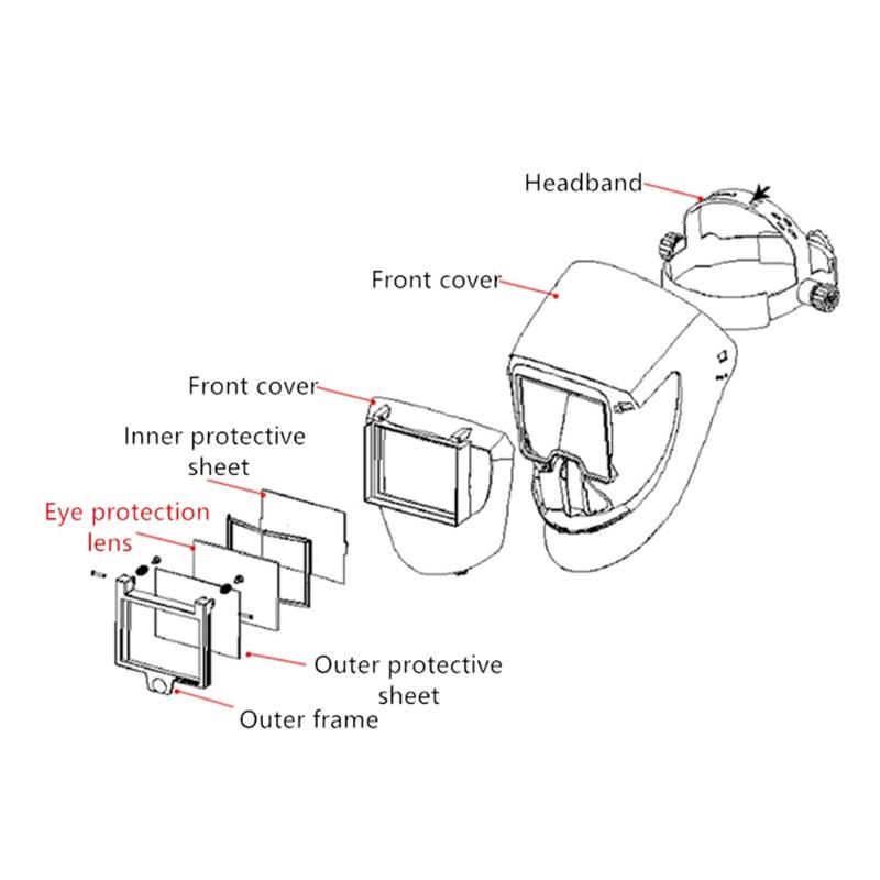 Welding Protective Lens Replacement Suitable for Electric Welding Gas Welding for Steel Welding Cutting Dust Prevention