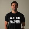 Sex Weights Protein Shakes T ShirtFunny Gym Workout Weightlifting Unisex Top