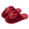 Wedding Slippers Women Autumn and Winter Red Festive Couple a Pair of Morning Robes Newlywed Dowry Plush Cotton Slippers Winter