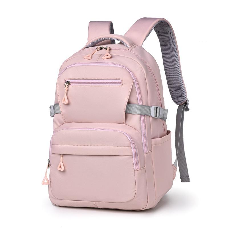 Backpack Large Capacity Simple Student Backpack Junior High School Student Leisure School Bag Double Back