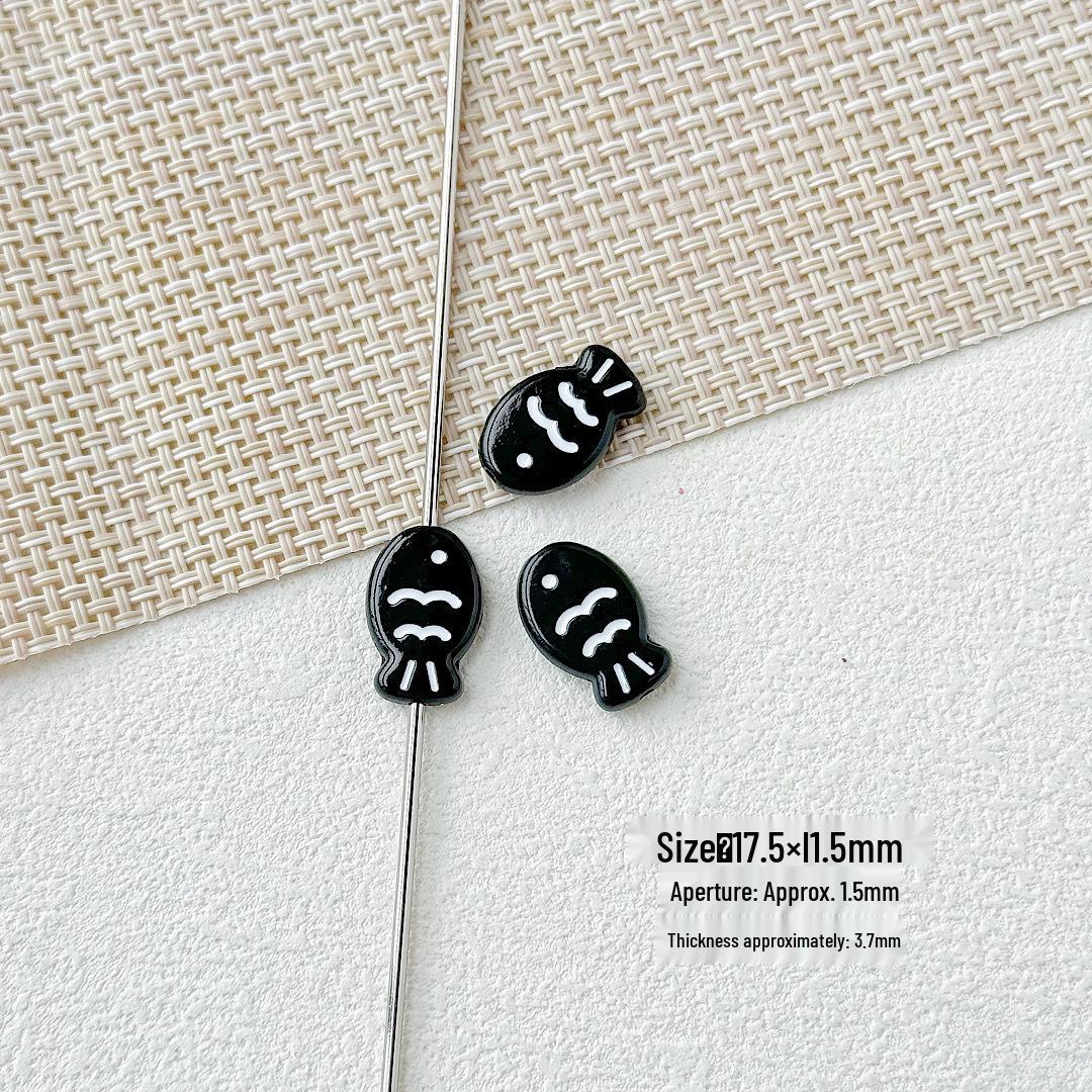 

Colorful Macaron Fish Cookie Pendant: DIY Beading for Phone Chain, Necklace & Hair Jewelry Accessories Single Price