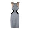 K-style Chic Contrast Color round Neck Vest Dress Summer New Arrival Fashion Slim Fit Slimming Sleeveless Knitting Sheath Dress