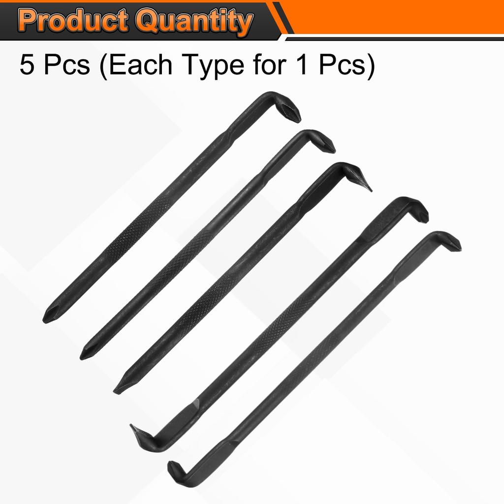 Uxcell Offset Screwdriver Philips Slot Head Right Angle 90 Degree Hand Tool for Appliance Black 5-Piece Set, Screwdriver, Double-Ended Z/L-Shaped