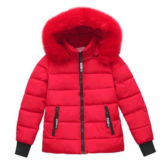 Winter Down Coat Padded Hooded Pockets Zip-up Parka Windproof Heat Retention