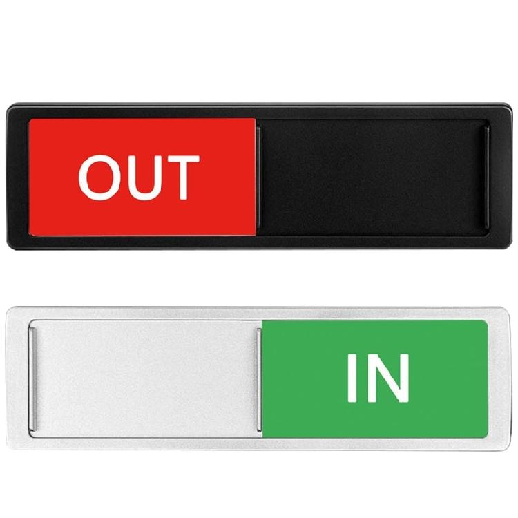 In Out Sign Slider Door Sign for School Hotel Hospital Conference Room Decors