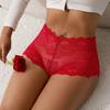 Women's Plus Size Sheer Underwear Invisible Seamless Hipster Lace Boyshorts Panties Sexy High Waisted
