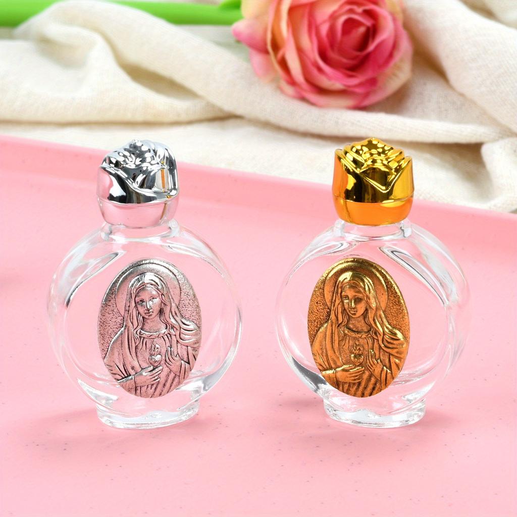 1Pc Holy Water Sacred Heart of Mary Bottle Religious Cross Bottle Christian Virgin Sculpture Bottle Holy Water Bottle