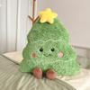 Cartoon High Quality with Expression Christmas Tree Plush Doll Pillow Holiday Decor for Boys and Girls Christmas Gifts