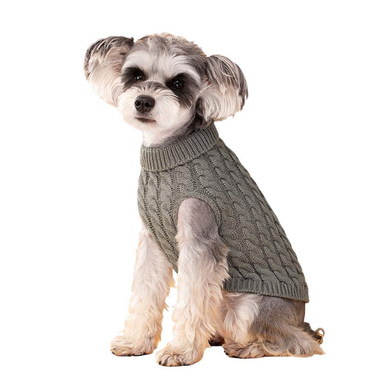 Warm Dog Sweaters for Small Dogs Turtleneck Knitted Winter Dog Clothes Pet Puppy Cat Sweater Vest Chihuahua French Bulldog Coat