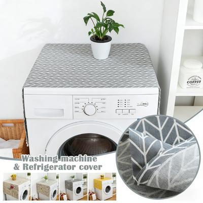 Tecido de Cobertura à Prova de Poeira de Algodão Poliéster, Cobertura Protetora para Máquina de Lavar Roupa, Geladeira, Micro-ondas, Forno, Tecido de Cobertura para Decoração Doméstica