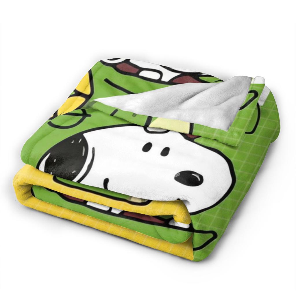 Cute Cartoon Snoopys Blanket Velvet Spring Autumn Multi-function Ultra-Soft Throw Blankets for Bedding Travel Bedspreads