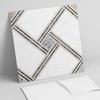 Zestaw Kafelków Pcv Z Dekorem Do Kuchni Lub Łazienki Wzór Geometryczny Z Liniami 20X20X20 Cm
