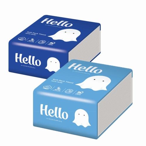 [Case Sale] Hello Soft Pack Tissue Paper, Half Size, 180 Sheets X 10 Packs X 12 Packs 5242