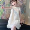 Girls Princess Dress Cute Tassel Bow Sleeveless Toddler Kids