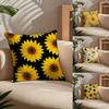 Sunflower Aesthetic Pillow Case Comfort Sofa Bed Silky Elegant Invisible Zipper Custom Decorative Cushion Cover