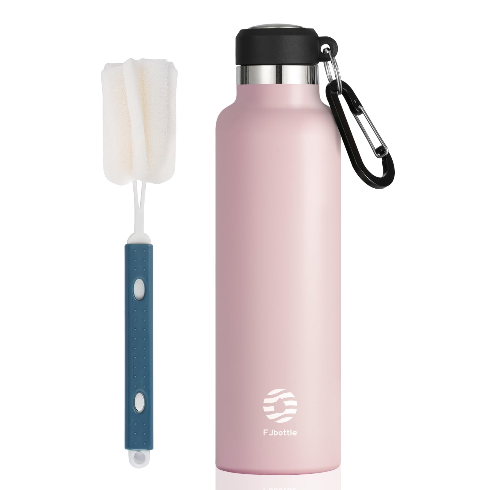 

FJbottle Water Vacuum Heat Cold 2-го поколения Sports Direct из нержавеющей стали, совместимой со спортом, поставляется с чистящей розовой бутылкой, 600 мл, изолированной,