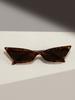 1 pair of retro tortoiseshell triangle women's fashion sunglasses travel pose model glasses UV protection glasses