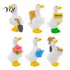 Resin Crafts for Flowerpots Mini Garden Duck Figurine, Cute Farm Dolls, Small Desktop Home Office Decor Car Dashboard Figurines, Micro Landscape