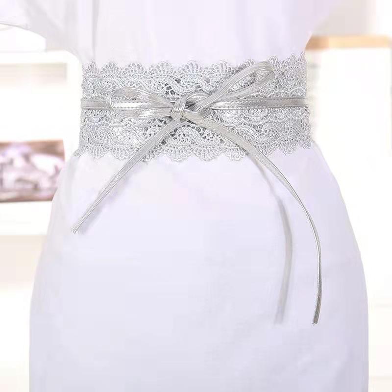 European and American Women's Multi-color Dress Wide Waist Seal Lace Decorative Strap Belt Women's Belt