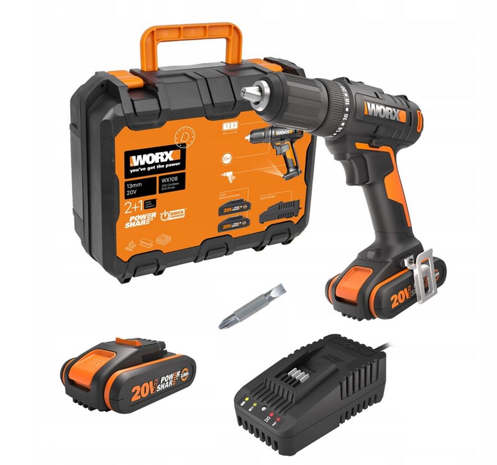 Дрель-шуруповёрт Worx WX108