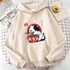Japanischer Stil Katze isst Ramen Hoodie Manga Katze Kinder-Sweatshirt Niedlicher Kapuzenpullover Freizeit-Hoodies Frühling Unisex Kleidung