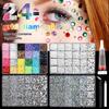 Diamantes de Resina Brilhantes 6mm Redondos com Fundo Plano Strass Textura de Resina Adequado para Nail Art Artesanato e Cosplay