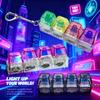 LED Toetsenbord Sleutelhanger Fidget Speelgoed Kristallen Clicker Sensorisch Stress Gadget voor Volwassenen Kinderen