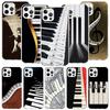 Music Piano Keyboard Phone Case for Apple iPhone 17 Air 16 15 Plus 14 + 13 Mini 12 11 Pro Max 7 8 SE 16Max Soft Shell Cover Coqu