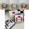 Cute Apple Pattern Pu Backpack For Women With Padded Straps For Daily Use