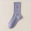 Ladies Spring and Autumn Embroidered Bow-moon Balletted Wind Tube Cotton Socks