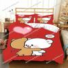 Kawaii Bubu a Dudu 3D Tisk Anime Ložní Souprava Povlak na Peřinu Přikrývka Postel Jednolůžko Twin Full King Queen Size Ložní Souprava Děti