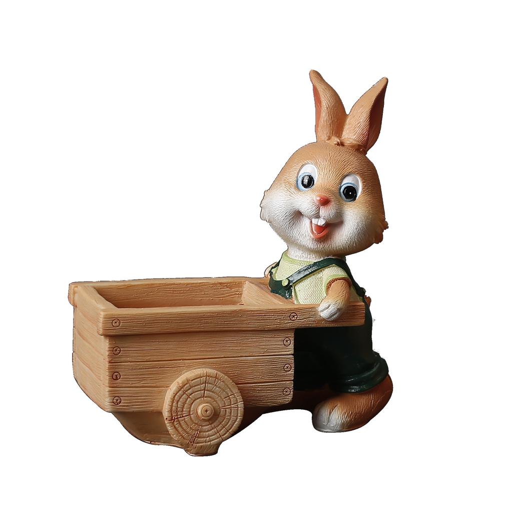 Pastoral Creative Cartoon Animal Resin Succulent Green Plant Flower Pot Container Personalized Cute Bunny Flower Pot