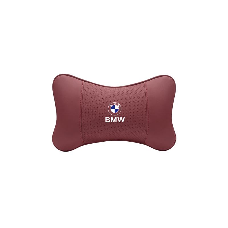 M logo Car Valve Cap Auto Seat Headrest Leather Neck Pillow Head Support For BMW X1 X2 X3 X5 X4 X6 X7 iX3 F20 F10 F07 E70 E46 FY6