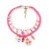 1 set imitation pearl beaded multi-alloy printed pendant double necklace fresh and fashionable women's necklace
