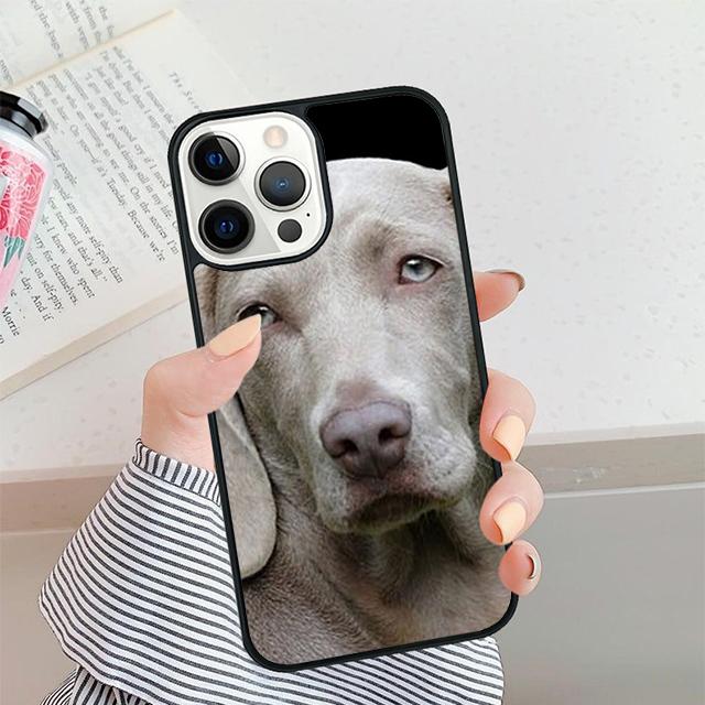 Weimaraner Dog puppy Phone Case For iPhone 17 Air 16 15 14 plus 11 12 13 Pro max Soft Bumper Shell Cover coque