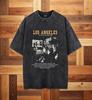 Vintage Acid Wash Los Angeles Oversized T-Shirt, Retro LA City Graphic Unisex Streetwear Tee