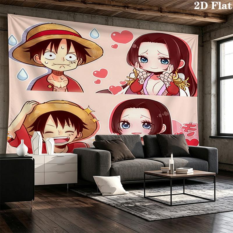 One Piece Boa Hancock Wall Tapestry Aesthetic Wall Hanging Printed Fabric Blanket Decorative Tapestries For Bedroom Living Room Home Decor