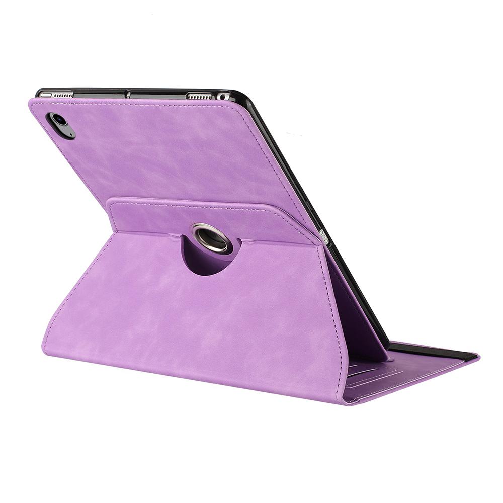 For iPad Mini (2024)/(2021) Case Rotating Stand Solid Color PU Leather Tablet Cover