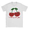 I Chrryish You Unisexs T Shirts Crazy Tees Short Sleeve Round Collar TShirts Pure Cotton Classic Clothing